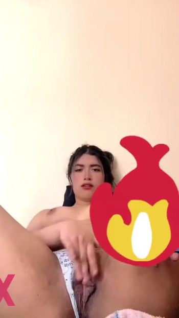 Powerful moment from "I'm a bad girl and I like to masturbate when I'm alone at home."