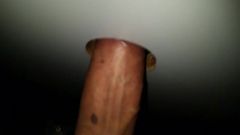 Taking my cock out of a gloryhole.
