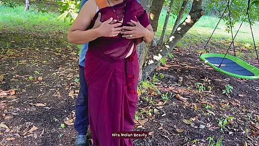 Face fucking my Best Friend's Wife. Cheating Saree Sex in Outdoor. Deepthroat Milf