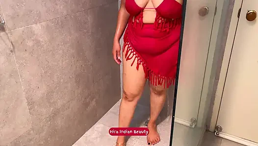 My Beautiful Step Mom Taking Shower - Erotic Naked Big Ass, Big Boobs and Pussy Washing
