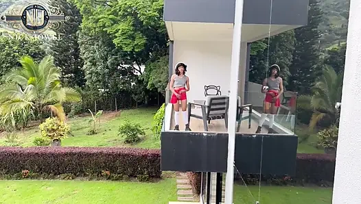 A Petite Girl Seduces Her Neighbor to Put His Cock in Her