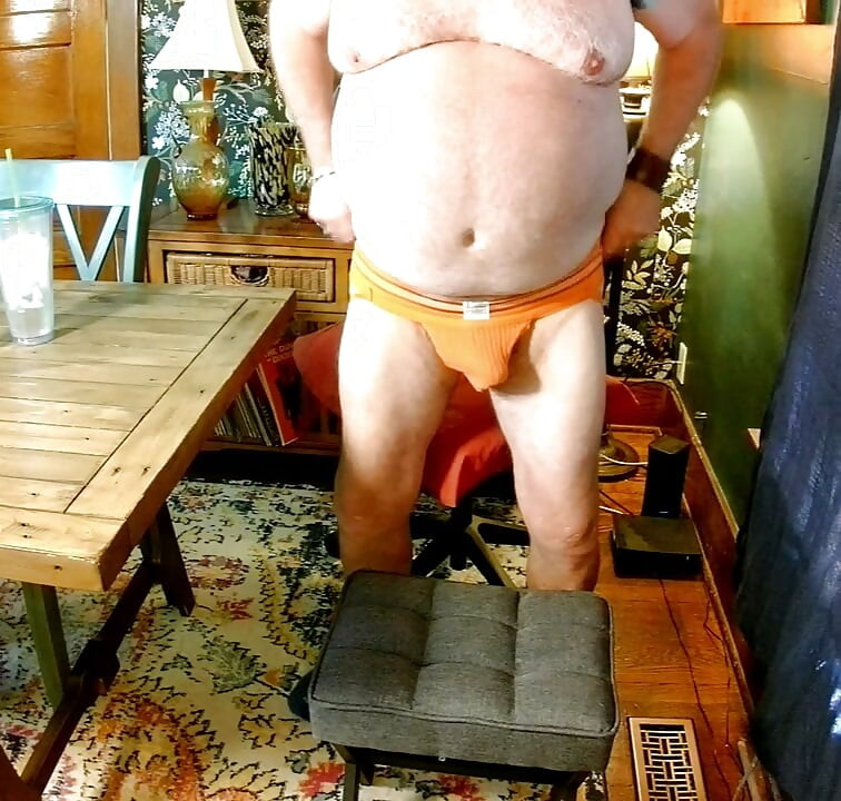 Quick Jerk in Orange Jock
