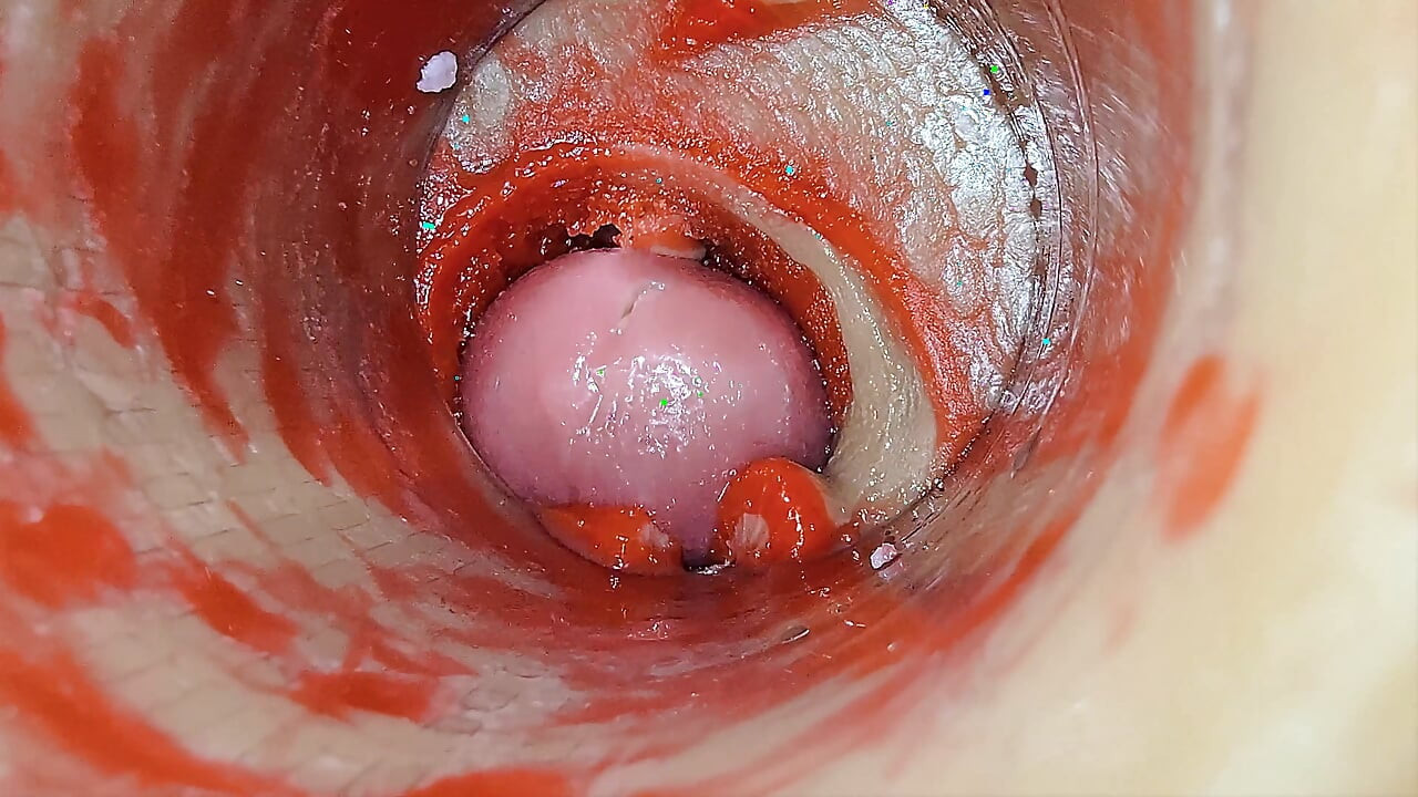 Kamera Unutar Duboke Pičke Snima Predoziranje Ejakulacija Sperme Asmr