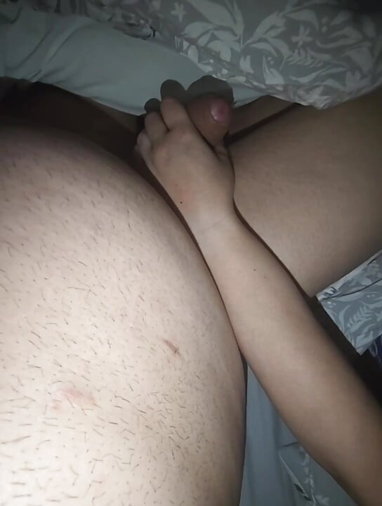 Step son pull out his dick near stepmom. She couldn't resist and handjob his big cock