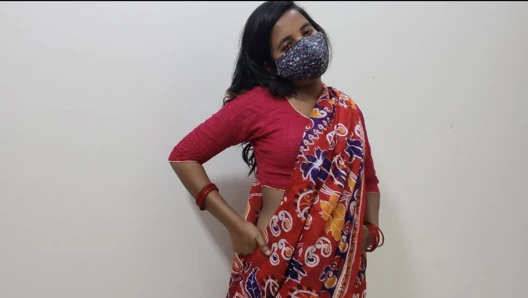 Saree Wear Village Boudi по-настоящему пальцами, секс-видео XXX Bangla, ясный грязный разговор