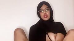 Arab wearing sexy red thongs and doing striptease