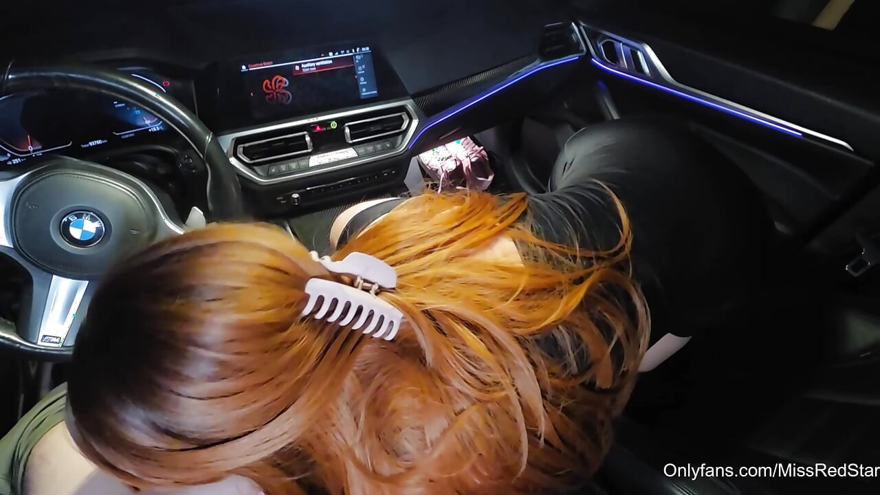 Night Ride and Night Car Blowjob with Pornstar MissRedStar