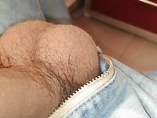 Hairy cock before waxing