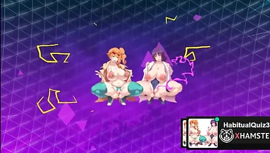 MMD R18 Фиолетовое сердце ILLELLA Hyperdimension Neptunia, сексуальный танец Ahegao NTR трах с жестким сексом с дилдо, Ахегао милфа