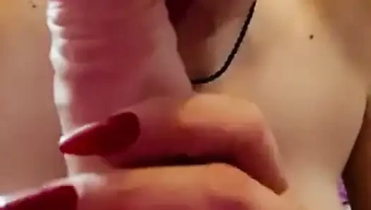Dildo Enters Between My Breasts and Suck