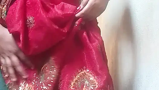 Sexy sister-in-law cooling the heat of her with cucumber