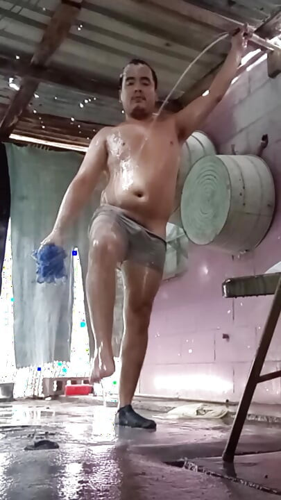 Jesus in boxer pulling his penis 171