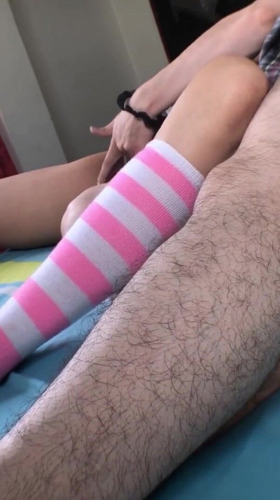 Captivating moment from "Fingering my stepsister wet pussy after school class when my stepfather go out to fuck with"