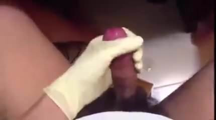 LOVE MY GLOVED JERKING OFF