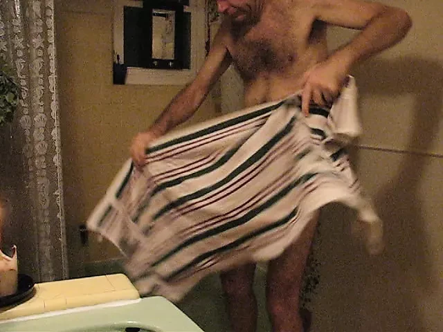 shower time with shower curtain open