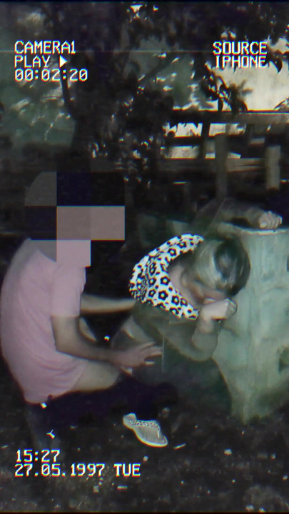 Key moment from "HOTWIFE sucks my cock in the street and the police catches us."