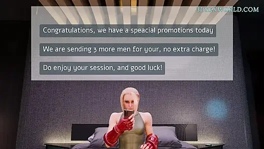 Massiver gruppensex mit nymphomanischer cammy (3D-gameplay) 60 fps