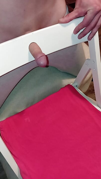 Cumshot in chair