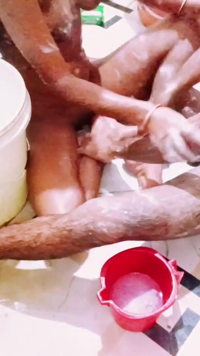Soapy Desi Girl Bathroom Sex - Wet Massage Turns into Hardcore | Clip 1