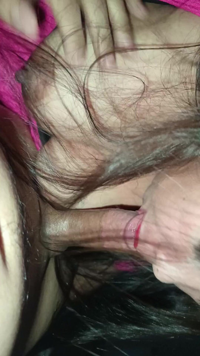 Big Busty Beautiful Wife Blowjob | Clip 2