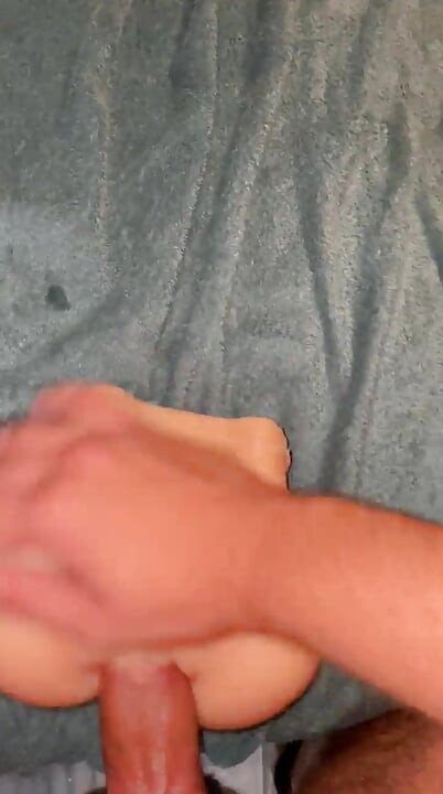 Creampie my uncle's pocket pussy in the pussy