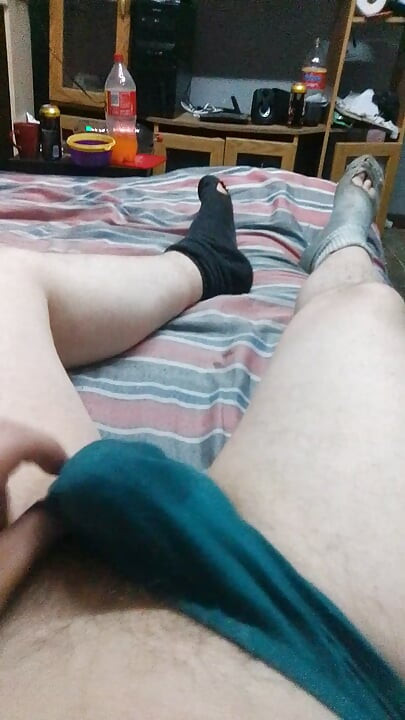 Man shows dirty socks , talks dirty Daddy talks , tease with his cock Sexy deep voice & teasing