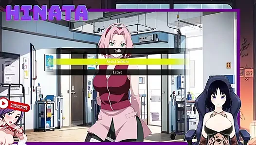 I spy on HINATA while she EXERCISES in the HOSPITAL with a gown and bathrobe, everything is transparent