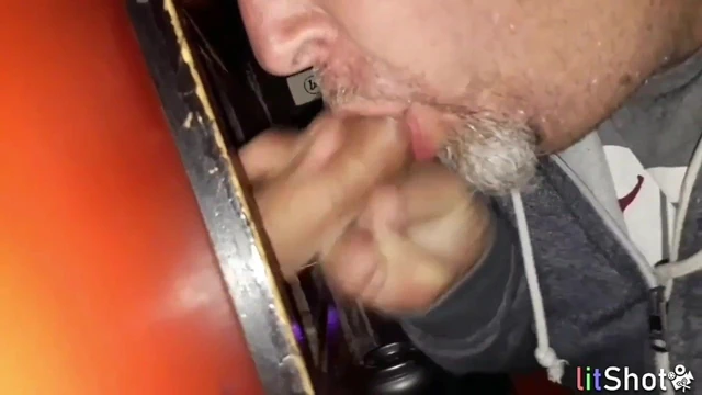 Gloryhole - Cock pump cum in my mouth