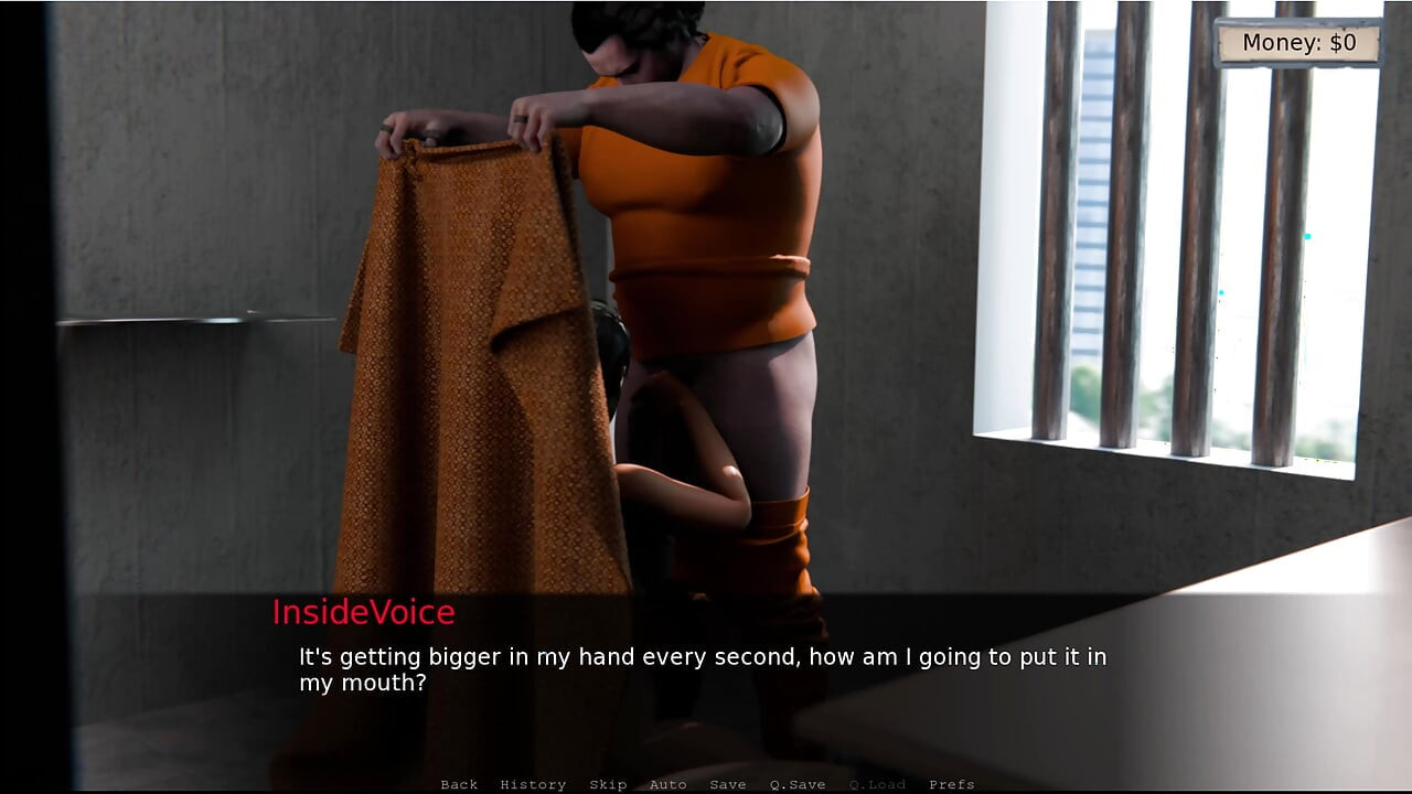 シシーの刑務所 5 - アダムはシシーになるための訓練中です...刑務所のボスがフェラチオをしてもらった