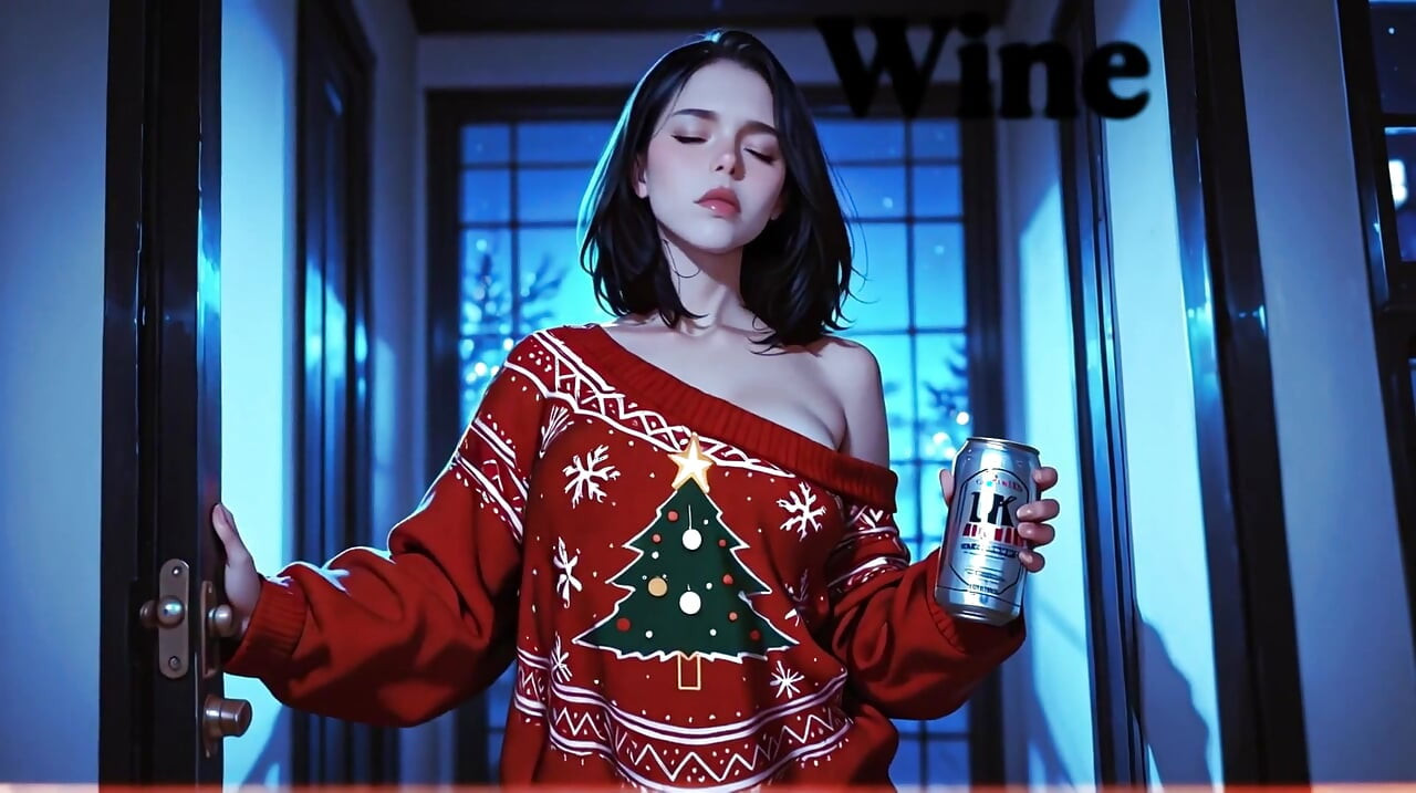 Lonely MILF Gets Her Christmas Wish from Santa While Husband's Away