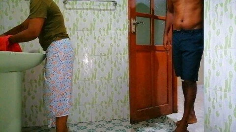 Fucking my co-worker in the bathroom while my wife is at work