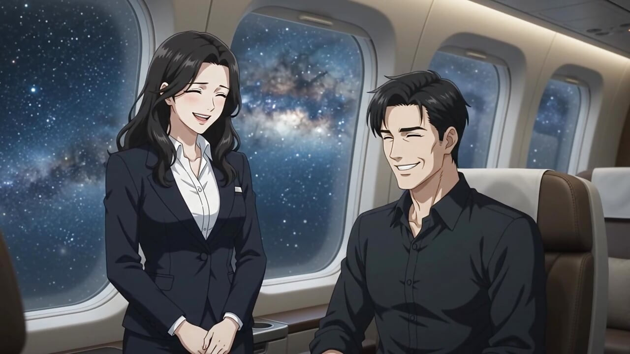 Première classe de minuit, romance tranquille sous les nuages