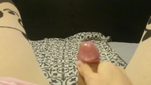 Trap cums all over the bedside post
