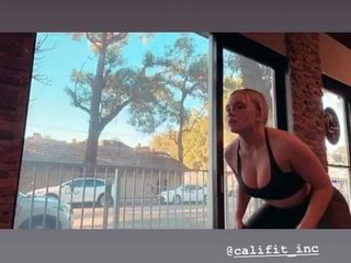 Natalie Alyn Lind working out at the gym 02