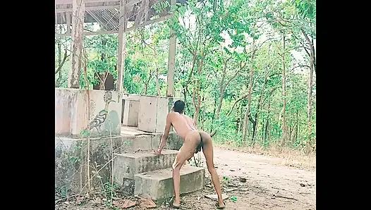 Bangladeshi gay teen boy cumshot in forest outdoor