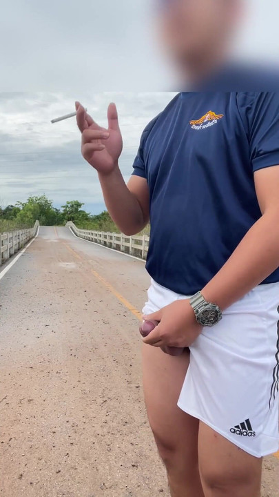 Epic moment from "HIROSHI : Solo outdoor cumshots"