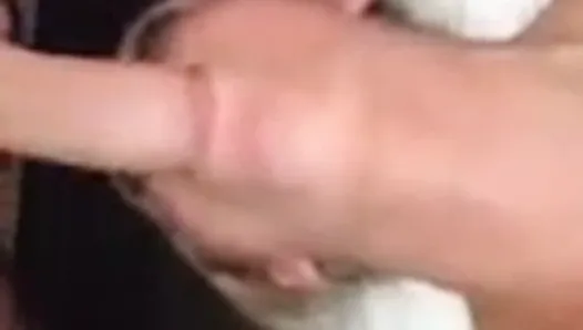 Boyfriend fuck blonde's mouth during bondage session