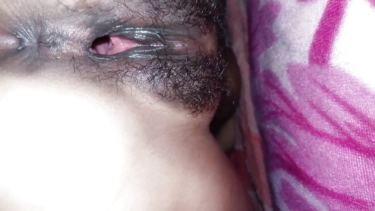 See how the husband stretched his beautiful wife's pussy by fucking her in doggy style.