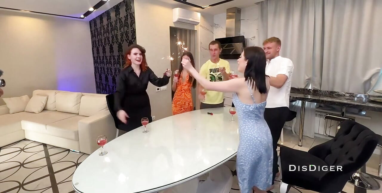 Big Hot Orgy Right at the Party