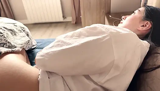 Stepbrother Woke Up With Hard Dick Pushing Up Big Ass Step Sister and He Couldn't Resist to Fuck Her