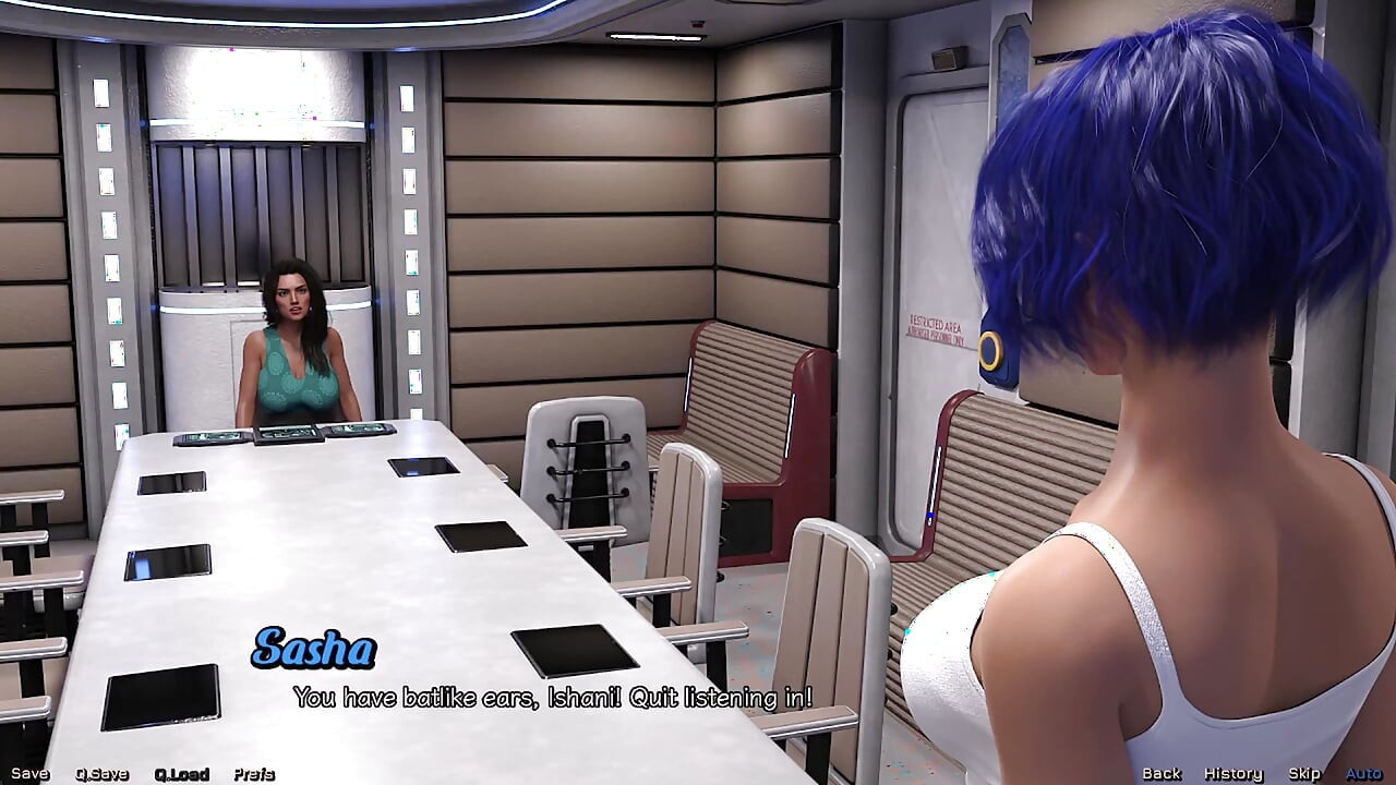 우주에 좌초 - 핫한 푸른 머리 밀프 따먹기 계획