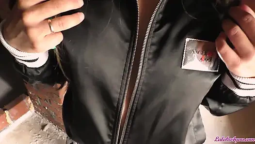 Student smoking in abandoned house sucking dick stranger and fucking