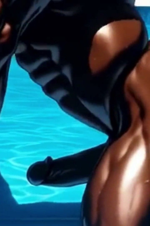 Gay Anal Sex with Two Black Men by the Pool of a Luxury Hotel. Yaoi Hentai Animation
