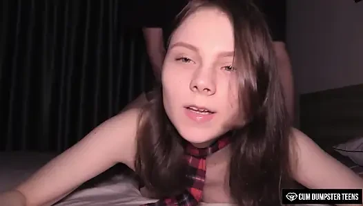 CumDumpsterTeens - Youth is back and more eager than ever to take Dude22's huge dick