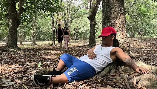 Moans in the Woods: I Saw a Couple Giving Each Other a Hard Outdoors and I Masturbated While Recording