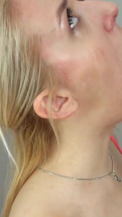 Captivating moment from "Real Blonde Teen Sloppy Deep Throated By Massive Dick In BJ Only Fuck"