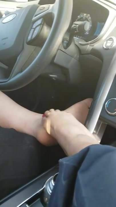 Playing footsies with coworker