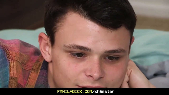 Tiny twink learns how to fuck his step dads tight hole