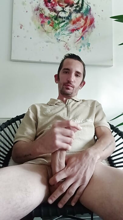 XXL penis of a young man with his big cumshot