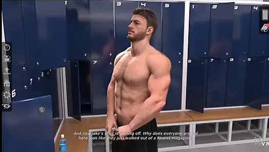 Tunduklah pada penis besar di gym pria.